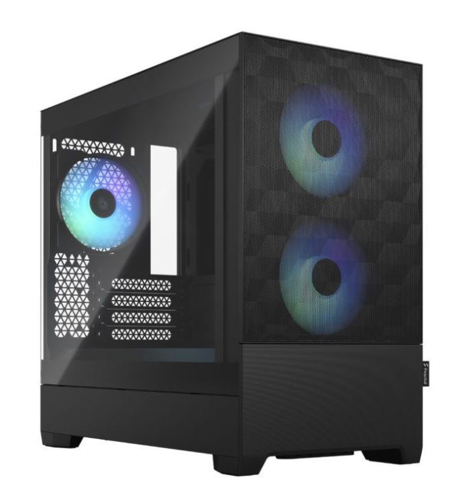 “fractal pop air mid range gaming pc case with strong airflow