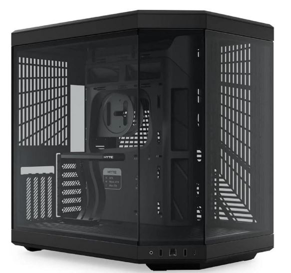 hyte y70 panoramic glass gaming pc case for rgb showcase setups