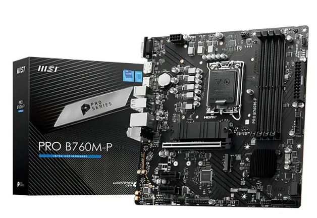 intel pro b760m p motherboard for 13th and 14th gen gaming builds