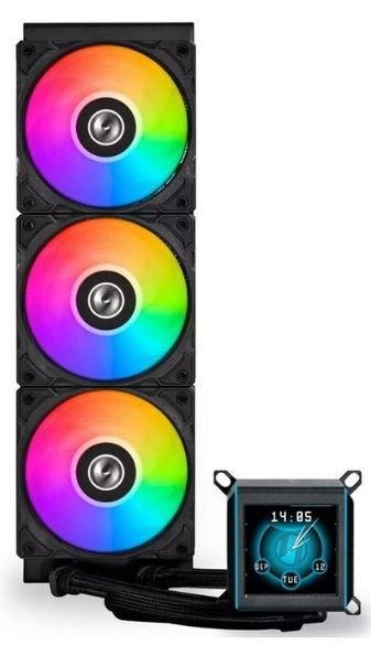 lian li galahad ii lcd liquid cpu cooler with customizable screen