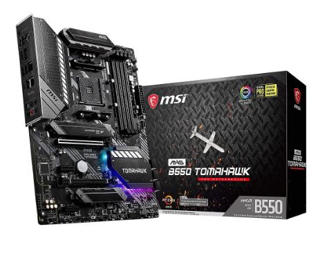 msi b550 tomahawk motherboard for amd gaming pc build