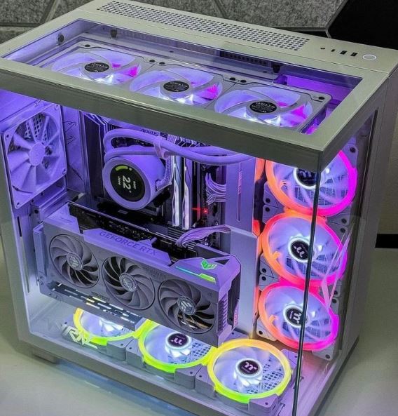 gaming pc build with all components installed for competitive fps gaming