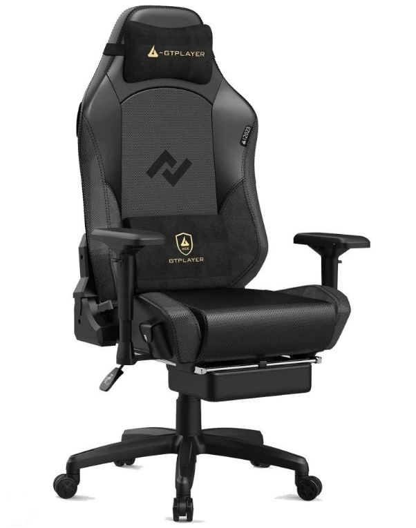 gtplayer ace pro gaming chair with bluetooth speakers and footrest