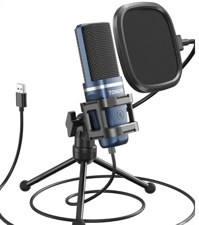 tonor tc777 gaming microphone with cardioid pickup pattern and desk stand
