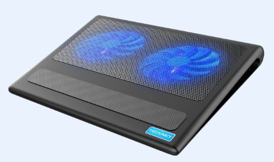 tecknet laptop cooling pad with dual fans for improved airflow