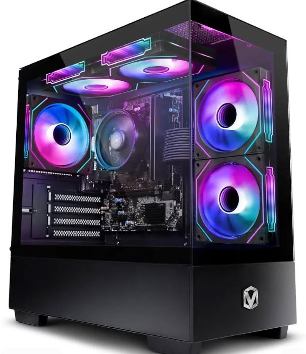 abs prebuilt gaming pc with modern gaming hardware and rgb case fans