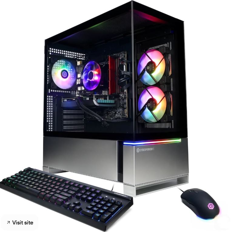 cyberpowerpc gaming desktop with rtx graphics for high fps gaming