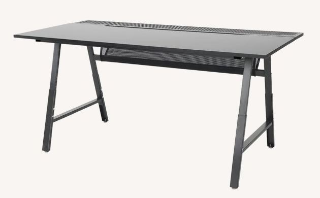 ikea utespelare gaming desk with spacious desktop and sturdy steel frame