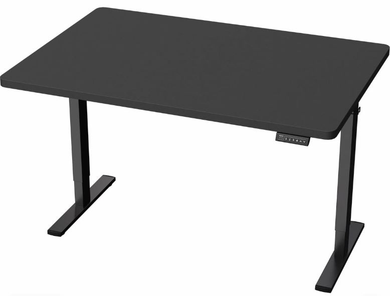 vivo electric standing gaming desk with spacious desktop and cable management